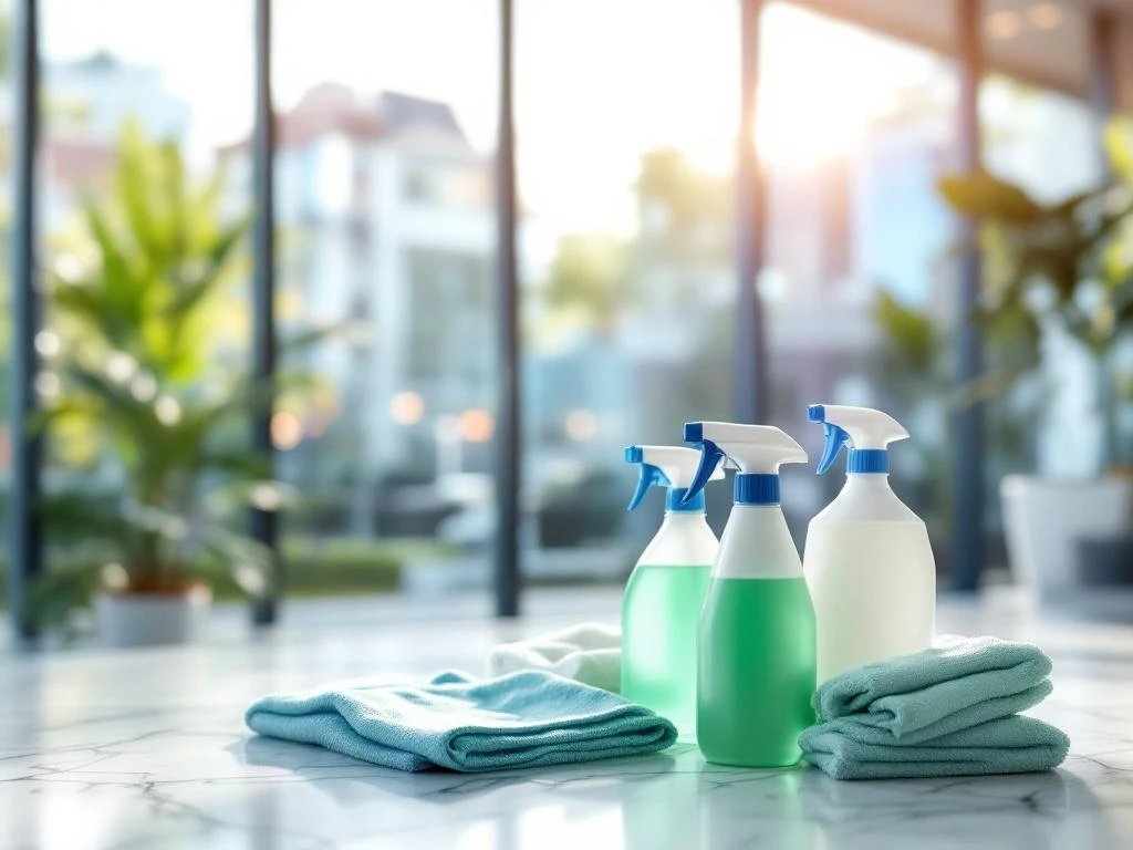 Modern kantoorgebouw Utrecht met professionele schoonmaakapparatuur, eco-vriendelijke producten en glanzende ramen